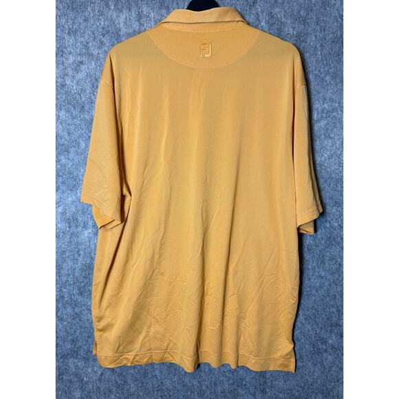 Men's XL FootJoy Mens Orange Golf Polo - Picture 3 of 6